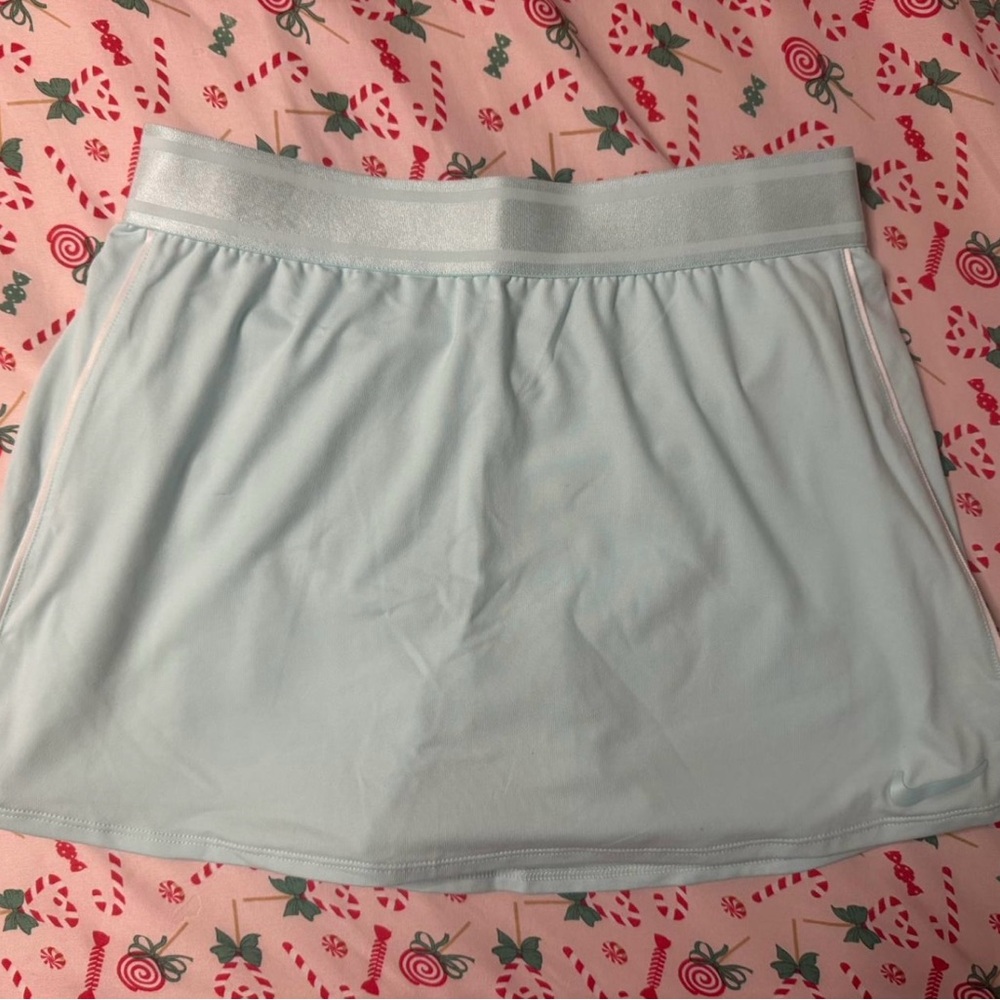 Nike Light Blue Athletic Skort with Elastic Waistband
